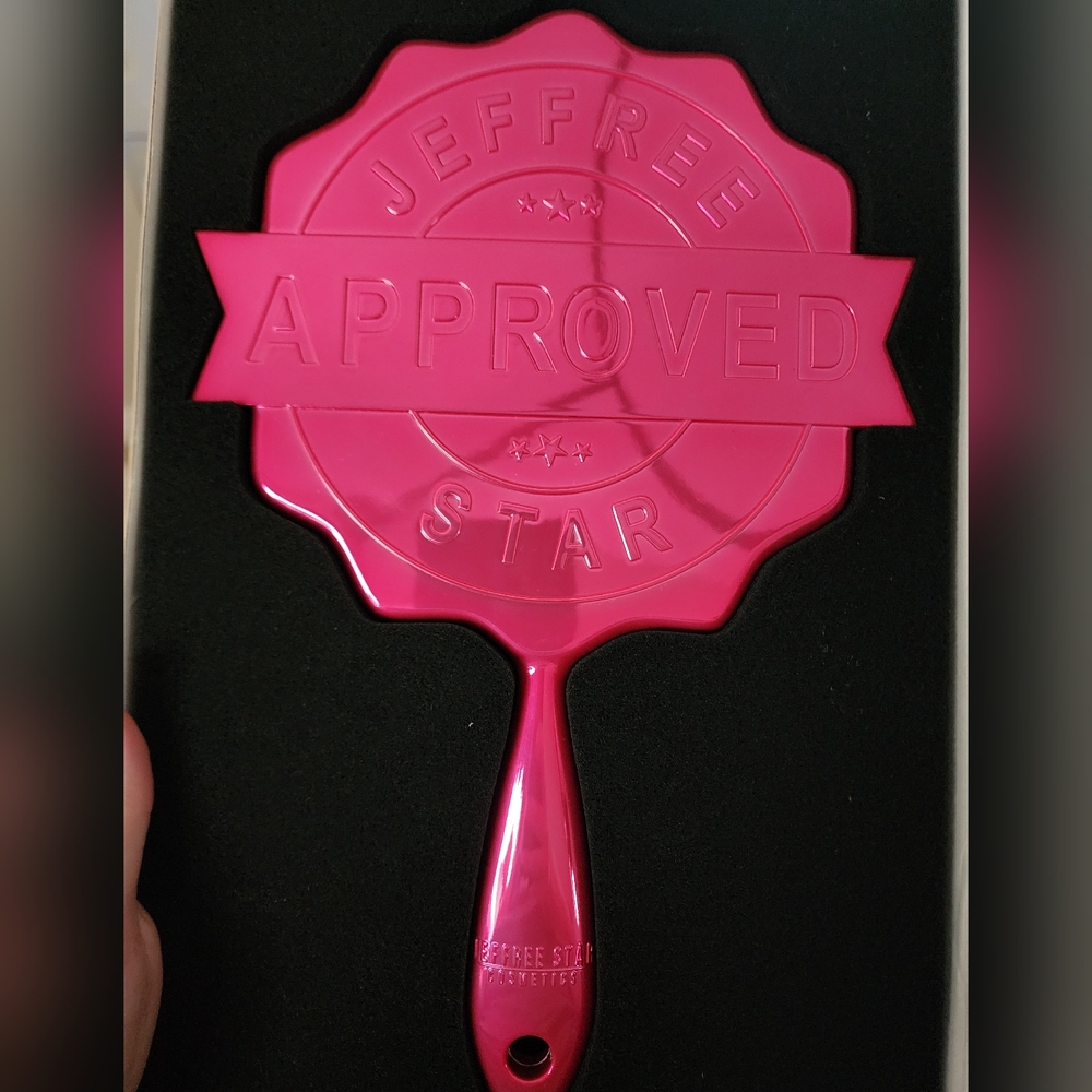 NWT IOB Jeffree Star Hand Mirror Metallic Pink